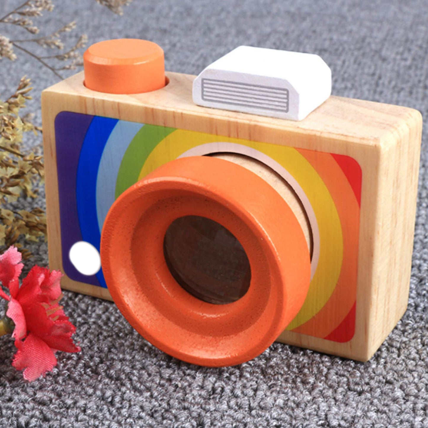 iKeelo Toy Camera, Magical Wooden Camera Kaleidoscope Toy, Classic Game Educational Camera Toys, Best Birthday Gift