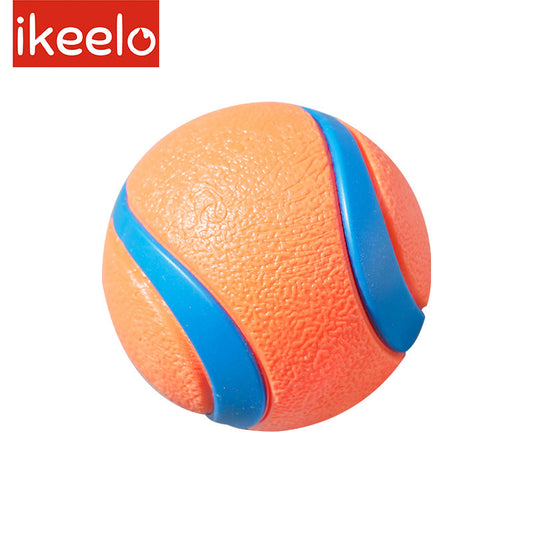 iKeelo dog ball toy, made of durable rubber, 2.3" in diameter and best suits dogs weighing 20-60lbs