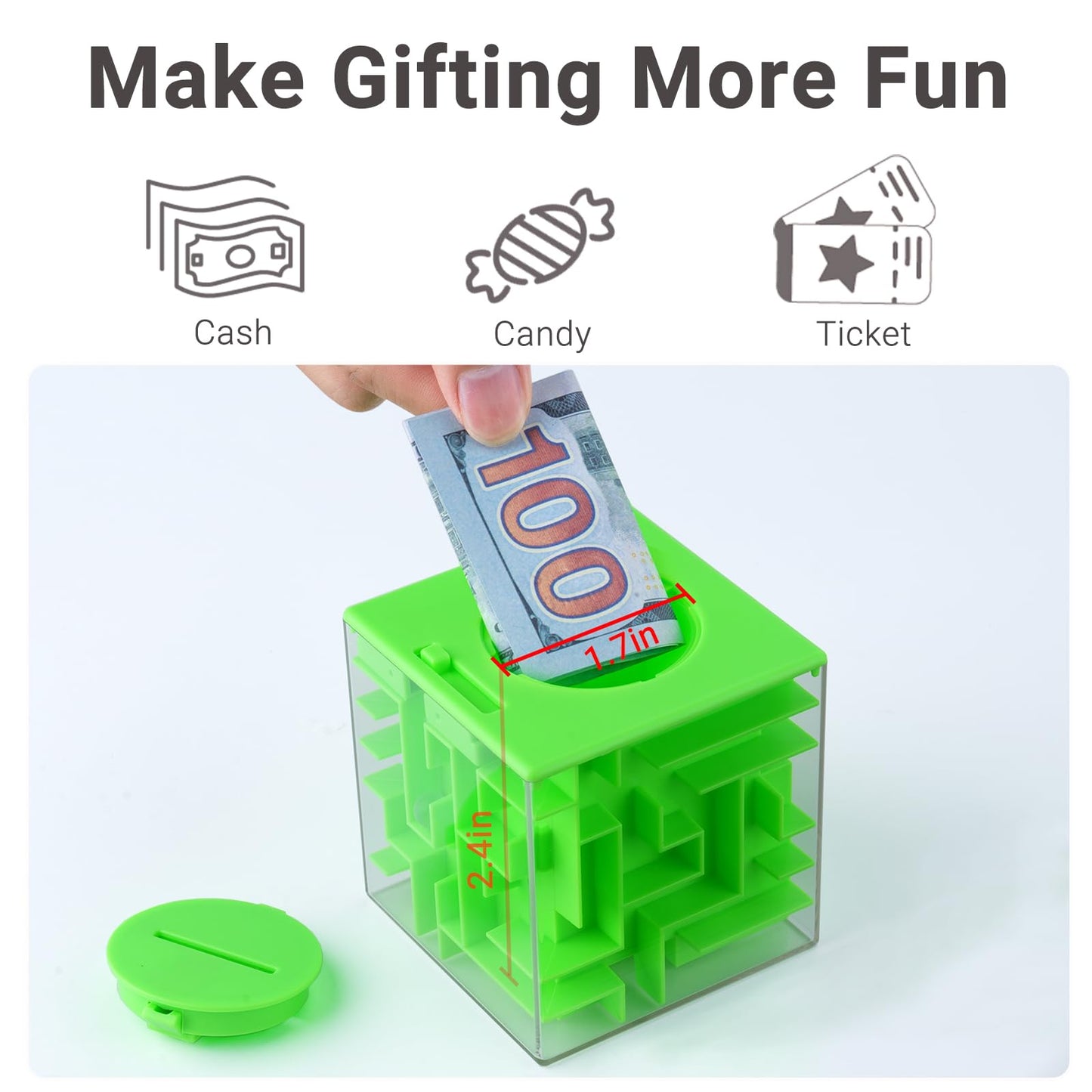 iKeelo Money Maze Puzzle Box 2 Pack for Kids and Teens, Makes Cash Gift Giving More Fun