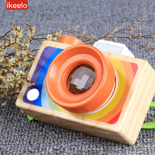 iKeelo Toy Camera, Magical Wooden Camera Kaleidoscope Toy, Classic Game Educational Camera Toys, Best Birthday Gift